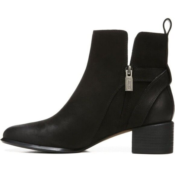 Vionic Ankle Boot Womens 9 Black Sienna Waterproof NUBUCK Arch Support New - Picture 4 of 10